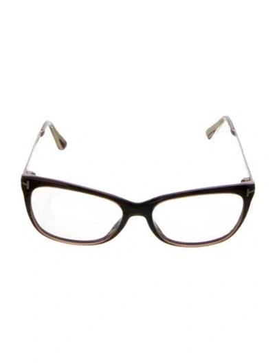 Pre-owned Tom Ford Ft5353 Eyeglasses Cat-eye Eyeglasses In Brown