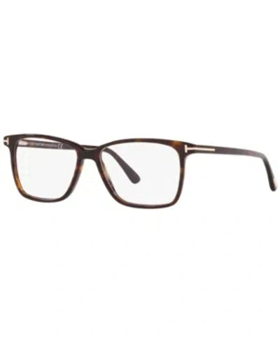 Tom Ford Ft5478-b Men's Irregular Eyeglasses In Brown Havana