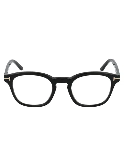 Tom Ford Ft5532-b Glasses In 01v Nero Lucido / Blu