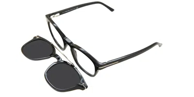 Tom Ford Ft5532-b With Clip-on Men's Glasses, Black, Size 49