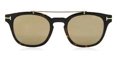 Tom Ford Ft5532-b-cl Clip-on Only 52g Men's Sunglasses Tortoiseshell Size 49 In Brown