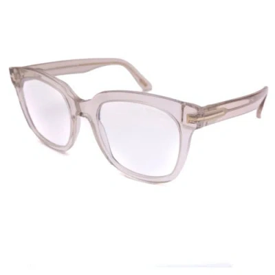 Pre-owned Tom Ford Ft5537-b Geometric Square Women's Sunglasses Pink Transparent