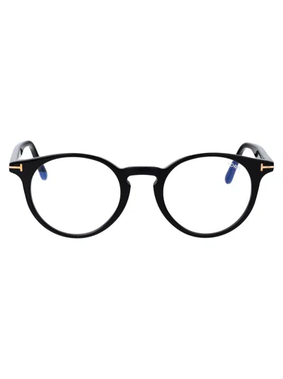 Tom Ford Ft5557-b Eyeglasses In Black