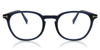 Tom Ford Ft5583-b 090 Blue-light Block Men's Glasses Blue Size 52 - Free Lenses - Blue Light Block Available