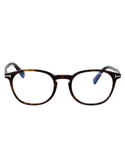 Tom Ford Ft5583-b Eyeglasses In Havana