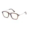 Tom Ford Unisex Black Rectangular Eyeglass Frames Ft5610-b 056 In Brown