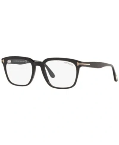 Tom Ford Ft5626-b Men's Square Eyeglasses In Shiny Black