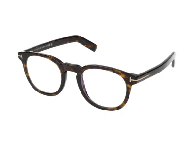 Tom Ford Ft5629-b Tortoiseshell Acetate Eyeglasses In Yellow