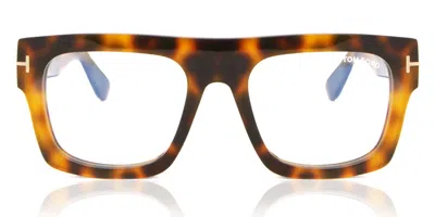 Tom Ford Ft5634-b Men's Glasses, Tortoiseshell, Size 53 In Brown