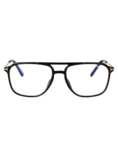 Tom Ford Ft5665-b Injected Havana Eyeglasses