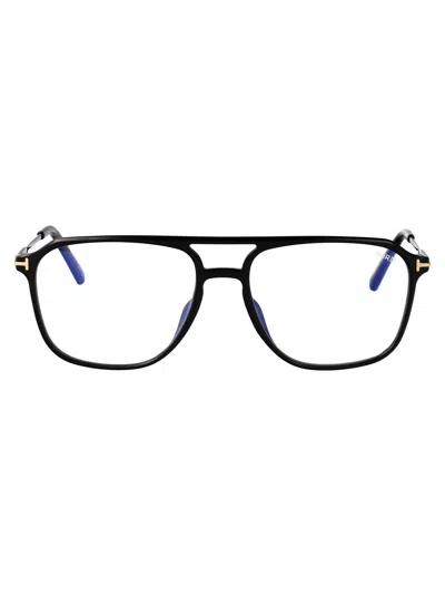 Tom Ford Ft5665-b Optical Black Injected Eyeglasses