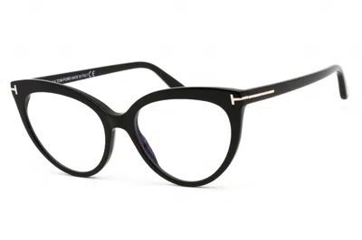 Tom Ford Ft5674b Cat-eye Acetate Eyeglasses In Black