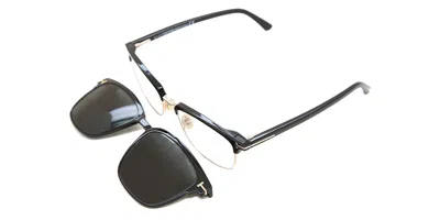 Tom Ford Ft5683-b With Clip-on 001 Blue-light Block Men's Glasses Black Size 54 - Free Lenses - Blue Light Bl