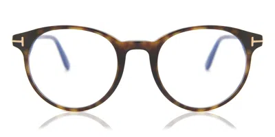 Tom Ford Ft5695-b 052 Blue-light Block Men's Glasses Tortoiseshell Size 49 - Free Lenses - Blue Light Block A In Brown