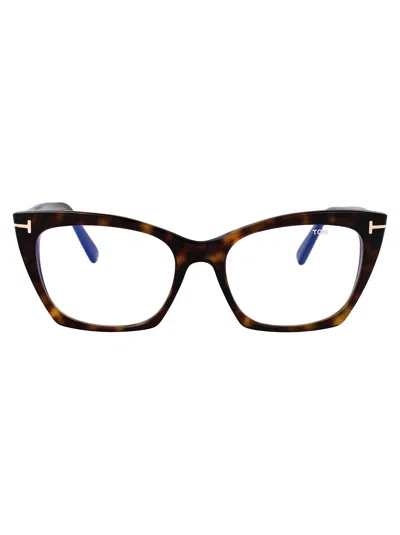 Tom Ford Ft5709-b Glasses In 052 Avana Scura