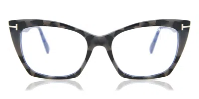 Tom Ford Ft5709-b 056 Blue-light Block Women's Glasses Tortoiseshell Size 54 - Free Lenses - Blue Light Block