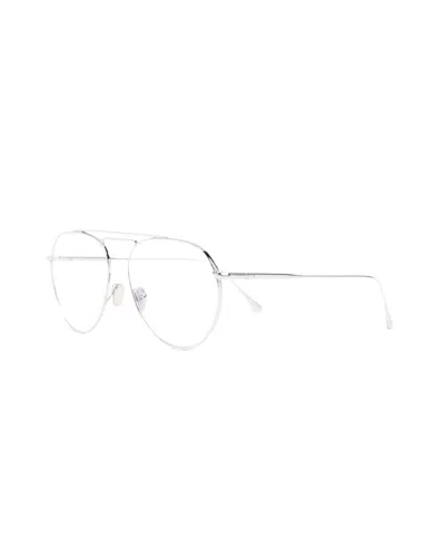 Tom Ford Ft5730-b Aviator-frame Glasses In White
