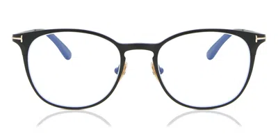 Tom Ford Ft5732-b 002 Blue-light Block Men's Glasses Black Size 52 - Free Lenses - Blue Light Block Available In Yellow
