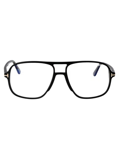 Tom Ford Ft5737-b Glasses In 001 Nero Lucido