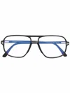 Tom Ford Square-frame Glasses In Black