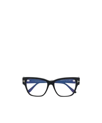 Tom Ford Ft5745b Square-frame Glasses In Blue