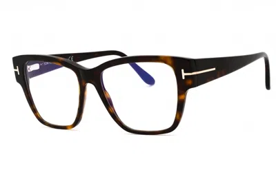 Tom Ford Ft5745b Tortoiseshell Rectangular Eyeglasses In Brown