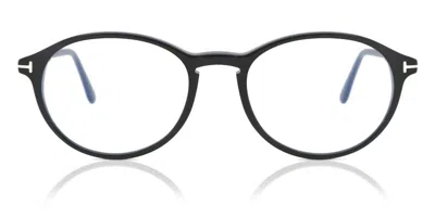 Tom Ford Ft5753-b 001 Blue-light Block Men's Glasses Black Size 51 - Free Lenses - Blue Light Block Available In Red