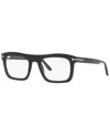 Tom Ford Ft5757-b Men's Rectangle Eyeglasses In Black Shiny