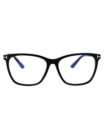 Tom Ford Ft5762-b Glasses In 001 Nero Lucido