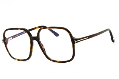 Tom Ford Ft5764b Oversized Tortoiseshell Acetate Eyeglasses In Brown