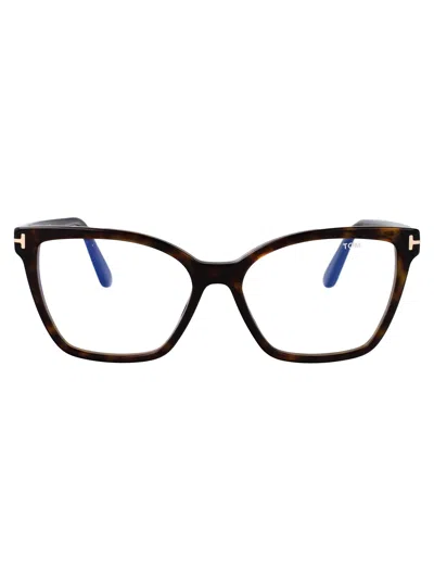 Tom Ford Ft5812-b Eyeglasses In Havana