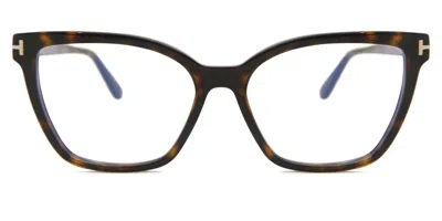 Tom Ford Ft5812-b Women's Glasses, Tortoiseshell, Size 53 In Brown