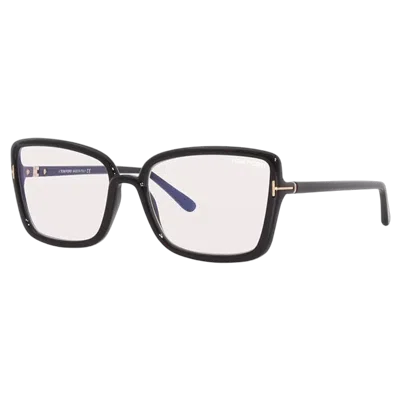Tom Ford Ft5813-b001 Butterfly Full Rim Eyeglasses In Black