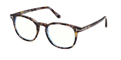 Tom Ford Ft5819-b Men's Glasses, Tortoiseshell, Size 52 In Brown