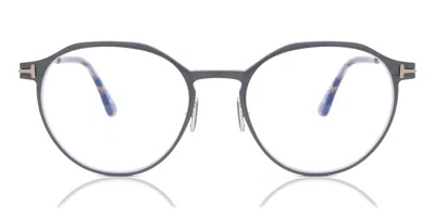 Tom Ford Ft5866-b 013 Men's Glasses Silver Size 52 - Free Lenses - Blue Light Block Available In Gray