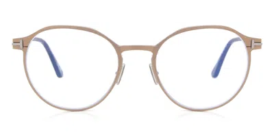 Tom Ford Ft5866-b 035 Blue-light Block Men's Glasses Brown Size 52 - Free Lenses - Blue Light Block Available In Gold