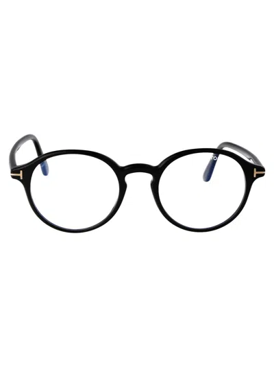 Tom Ford Ft5867-b Glasses In 001 Nero Lucido