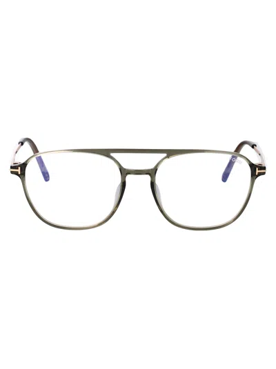 Tom Ford Ft5874-b Glasses In 093 Verde Chiaro Luc