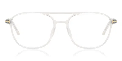 Tom Ford Ft5874-b Men's Glasses, Clear, Size 54 In Metallic