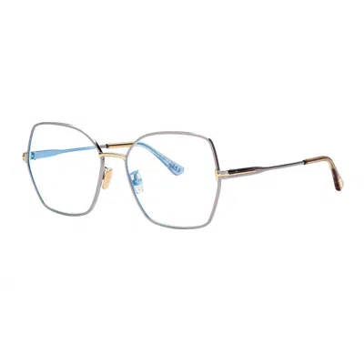 Tom Ford Ft5876-b014 Butterfly Full Rim Eyeglasses In Gold