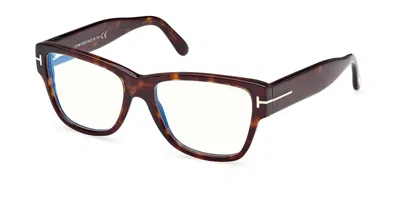 Tom Ford Ft5878-b 052 Women's Glasses Tortoiseshell Size 55 - Free Lenses - Blue Light Block Available In Neutral