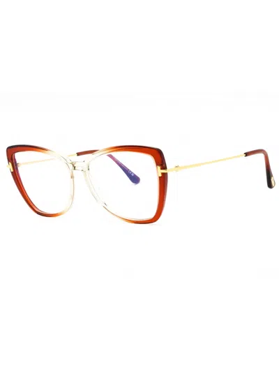 Tom Ford Ft5882-b Eyeglasses In 083 - Violet/other/clear/blue-light Block Lens