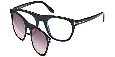 Pre-owned Tom Ford Ft5895-b-001-51 Shiny Black Sunglasses