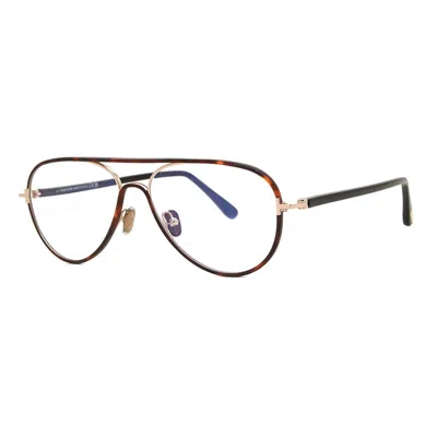 Tom Ford Full-rim Pilot Glasses In Black
