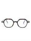 Tom Ford Ft5900b Hexagonal-frame Glasses In Brown