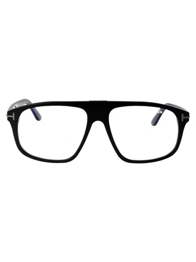 Tom Ford Ft5901-b-n Glasses In 001 Nero Lucido