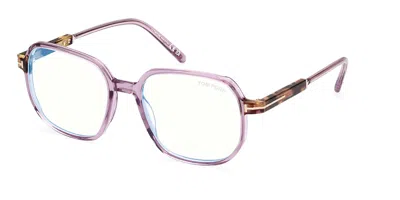 Tom Ford Ft5911-b 081 Women's Glasses Purple Size 53 - Free Lenses - Blue Light Block Available In Metallic