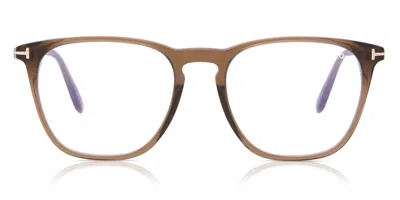 Tom Ford Ft5937-b 048 Blue-light Block Men's Glasses Brown Size 52 - Free Lenses - Blue Light Block Available In Black