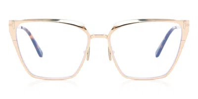Tom Ford Ft5945-b Blue-light Block 028 Women's Glasses Gold Size 56 - Free Lenses - Blue Light Block Availabl