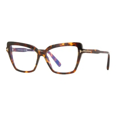 Tom Ford Ft5948-b052 Tortoiseshell Acetate Eyeglasses In Brown